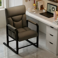 Chaise de bureau individuelle confortable avec accoudoirs, fauteuil domestique idéal pour les longues heures de travail assis