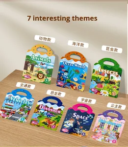 สมุดสติกเกอร์กิจกรรมสำหรับเด็กเล็กและเด็กโต <span class=keywords><strong>JOJO</strong></span> หลากหลายธีม กันน้ำ ใช้ซ้ำได้ สมุดสติกเกอร์ DIY - Product Image 3