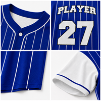 Kaos Jersey Baseball Oversize Custom Streetwear Hip Hop Kancing Depan 100% Poliester Cetak Digital untuk Pria Tim Klub