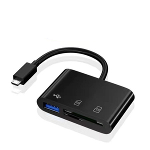 D2663 kartenleser speicherkartenleser xách tay 2 đầu Loại-C USB C + Micro USB 3in 1 USB 2.0 + TF + SD Đầu đọc thẻ - Product Image 3