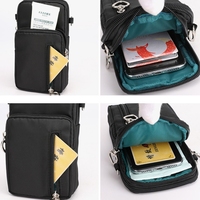 Mini sac bandoulière pour téléphone portable, portefeuille vertical, pochette à fermeture éclair pour poignet, étui pour téléphone