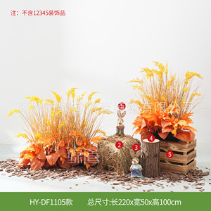 Bouquet d'arrangement floral artificiel en forme d'épi de blé Greenway pour la décoration intérieure et la présentation en magasin - Product Image 3