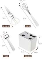 Roestvrijstalen Gebruiksvoorwerp Sets, Opener, Dunschiller, Schaar, Garde, Schilmesje 6 Stuks Keuken Gadget Set Met Opslag