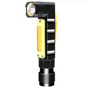 Rotate 360 Degrees Multi-function Torch 5 Modes Super Bright Magnetic Rechargeable Portable LED Flashlight Zoomable Work Lamp