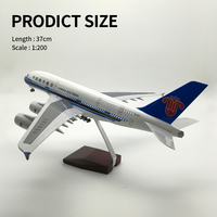 Modèle d'avion en métal de 37 cm, Qatar Airways Airbus 380, modèle d'avion miniature 1/200 pour collections et présentations, cadeau pour pilote