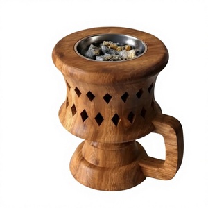 Becora Wood – Porte-encens écologique parfumé à la fleur d'oranger pour la maison, diffuseur d'aromathérapie en forme de fleur pour cônes et bâtonnets, avec cendrier - Product Image 4