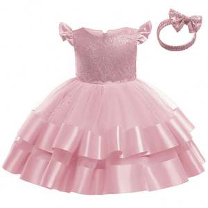 Vestido de Princesa para Niñas, Estilo Dulce, para Fiestas de Verano, Vestidos de Pastel con Capas para Niñas - Product Image 2