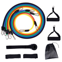 Ensemble de 11 bandes de résistance en élastomère thermoplastique, bandes élastiques pour l'entraînement des muscles pectoraux, exercices de perte de poids