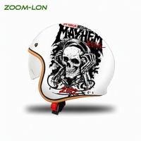 Casque demi-face certifié ECE à visière unique, logo personnalisé, matériau ABS, nouveau design, fermeture rapide, accessoires moto