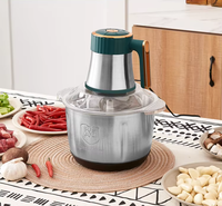 Penggiling Daging Mini Elektrik Dengan Mangkuk Stainless Steel 3L 5-Kecepatan Pengaduk Makanan Daging & Sayuran Pencacah Daging