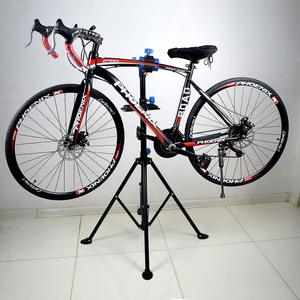 Soporte de reparación de bicicletas Qt, soporte de trabajo de hierro ajustable con trípode para mantenimiento y exhibición de bicicletas de montaña - Product Image 3