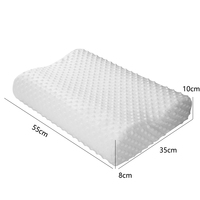 Oreiller cervical en mousse à mémoire de forme de luxe OEM, respirant, écologique, antistatique, non toxique, design minimaliste, blanc, pour couples