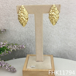 Yuminglai FHK11794, хит продаж, высокое качество, <span class=keywords><strong>18</strong></span> <span class=keywords><strong>k</strong></span> золотые ювелирные изделия комплект из элегантных итальянских шлепанцев леди колошения ежедневно носить серьги - Product Image 2