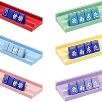 Support de Mahjong en bois de luxe avec finition laquée haute brillance, support de Mahjong américain, accessoires de jeu de Mahjong