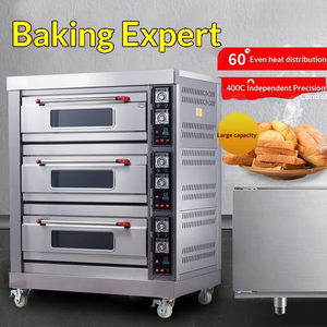 <span class=keywords><strong>Four</strong></span> de cuisson commercial électrique et à gaz à <span class=keywords><strong>double</strong></span> plateau grande capacité à commande mécanique pour pain, pizza, gâteau - Product Image 6