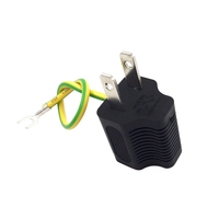 Adaptateur de prise électrique Japon JIS C 8303 vers USA NEMA 5-15R avec câble, convertisseur de prise mâle 2 broches vers prise femelle 3 broches 15A
