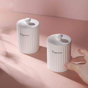 Matte Ceramic Candle Vessels with Lid Unique White Black Soy Wax Candle for Holidays &amp; Father's Day for <strong>Bars</strong> - Product Image 3