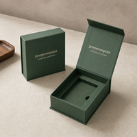 Boîte rigide magnétique personnalisée avec insert en mousse découpée sur mesure pour emballage de flacon de complément alimentaire à marque privée