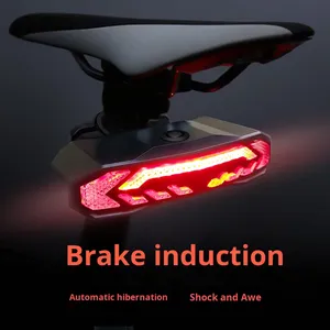 Rear Light Alarm Waterproof Rechargeable Scooter Bike Turn Signal <b>Lamp</b> Auto Light - Product Image 3