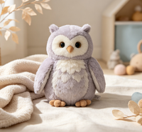 Usine de fabrication de jouets en peluche personnalisés OEM ODM |   Peluche hibou douce et rembourrée, personnalisable avec logo, pour cadeau enfant