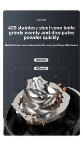 Fully Automatic Mini Stainless Steel Intelligent Coffee Bean Home Appliance for Hotels 64mm Burr Coffee <b>Grinder</b> - Product Image 4