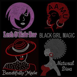 Bling <span class=keywords><strong>T</strong></span>-shirts pour Filles Noir Verre <span class=keywords><strong>Strass</strong></span> Conception Hot Fix <span class=keywords><strong>Strass</strong></span> Transferts En Gros - Product Image 4