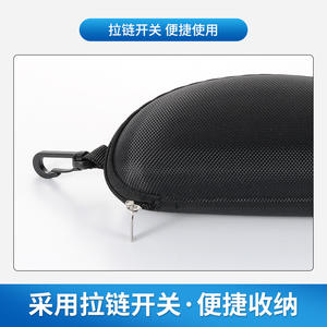 Estuche para gafas de microfibra, sencillo, sólido, forma rectangular, semirrígido, portátil, con gancho, para hombres y mujeres, caja de almacenamiento - Product Image 3