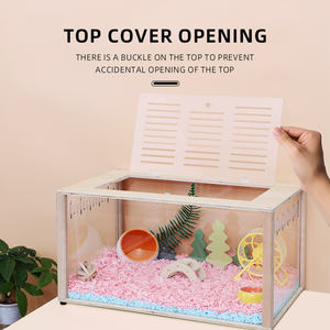 Cage à hamster en bois à grand espace ouverture facile pour petits animaux Cage à hamsters cochon d'inde <span class=keywords><strong>Chinchilla</strong></span> lapin - Product Image 5