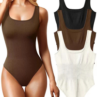 YUNCHI Combinaison gainante une pièce à bretelles, effet ventre plat, taille et hanches rehaussées, embellissante, sans couture, écologique et respirante