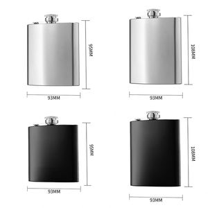 Flacons de hanche portables en acier inoxydable noir mat pour whisky et vin, capacité 1-12 oz, avec logo personnalisé - Product Image 2