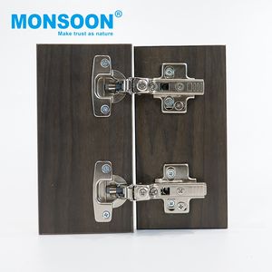 Charnières de meuble de cuisine 35 mm à recouvrement total pour porte en bois, charnières continues à fermeture amortie bidirectionnelles 4D réglables - Product Image 6