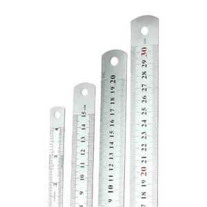 MeiKeLa Dụng Cụ Đo Lường Gia Đình Văn Phòng Bằng Thép Không Gỉ 10/15/20/30Cm Thước Thẳng Thước Kim Loại - Product Image 1