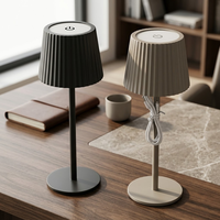 Lampe de bureau LED portable rechargeable sans fil pour restaurant et chambre, 3 couleurs, commande tactile, style classique minimaliste