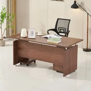 โต๊ะเดี่ยวที่ทันสมัยสำหรับสำนักงานการเงินโต๊ะไม้ที่เรียบง่ายผสมผสานเก้าอี้โต๊ะคอมพิวเตอร์สำหรับพนักงานเวิร์กสเตชัน - Product Image 2