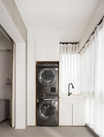 Meuble de buanderie en bois massif intégré JINGSHUN, meuble moderne sur mesure pour machine à laver, meuble de salon sur mesure