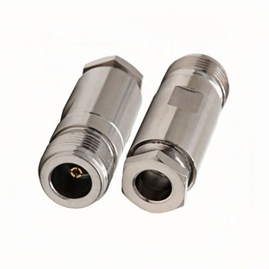 <span class=keywords><strong>Connecteur</strong></span> RF femelle droit en laiton de type N 50 ohms à serrage pour câble coaxial LMR240, en stock, vente chaude - Product Image 1