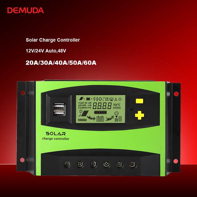 DEMUDA Solar Tracker Controller 30amp 40amp 50A Pwm Sun Solar Charge Controller for Solar Power