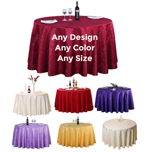 Hot Selling 120 Round Embroidered Satin Rosette Flower <strong>Table</strong> <strong>Cloth</strong> Luxury Large Wedding Tablecover Handmade Techniques - Product Image 1