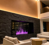 Cheminée à vapeur d'eau sans flamme 3D en acier design moderne, humidification pour la décoration de la maison, utilisation en hôtel et villa, garantie 5 ans
