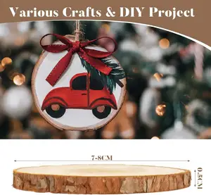 Unfinished Wood Slices Wood Circles For DIY Christmas Ornaments Arts Crafts