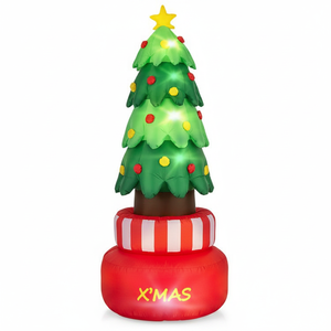 8 Feet Inflatable Rotating Christmas <b>Tree</b> with Built-In <b>LED</b> Lights and Water Bags - Product Image 4