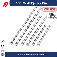 En stock: Extractor de pasadores DIN 1530 Reto 38CrMoAl nitrurado, pasador expulsor de 3/3.5/4/4.5mm para moldeo por inyección de plástico de precisión, venta al por mayor.