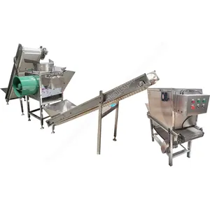 Line Peeling Knoblauch 200kg 300kg 500kg 1000kg Automatische Knoblauch schälmaschine Knoblauchpulver-Produktions linie