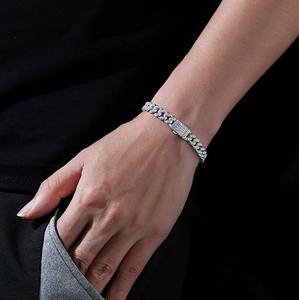 Bracelet Hip Hop en argent 925 avec moissanite taille brillant rond pour la mode streetwear moderne - Product Image 5