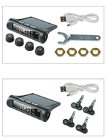 Capteur TPMS de pression des pneus automobile avec dispositif de détection et de surveillance externe sans fil à énergie solaire intégré