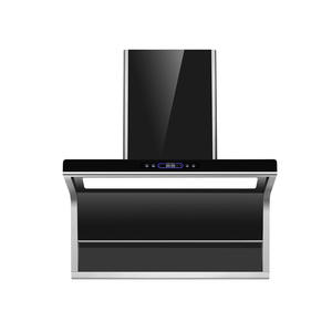 Campana extractora inteligente con doble succión superior y lateral, 48m/min, control táctil, panel de vidrio templado, alimentación eléctrica - Product Image 1