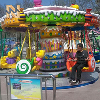 Manège Nova Rides FY-S9 : Chaise Volante Électrique pour Enfants, 12 Places, Thème Dessin Animé, pour Parc d'Attractions