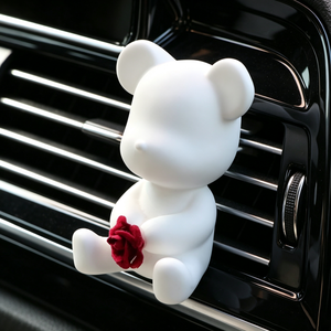 Finru Car Aroma Stone <strong>Diffuser</strong> Vent Clip Bear Shaped Ceramic Essential <strong>Oil</strong> Fragrance Air Freshener Cute <strong>Mini</strong> Gift Box - Product Image 3
