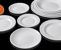 Vaisselle en céramique de haute qualité pour hôtel, design classique, résistante, compatible lave-vaisselle, écologique, assiettes en porcelaine blanche, vente en gros