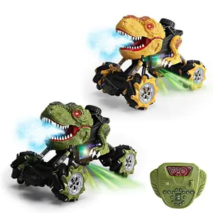 Yicheng yeni 1/18 dinozor radyo kontrol oyuncaklar 2.4g uzaktan kumanda araba Rc dublör oyuncaklar Rc araba hobi Drift Rc araba işık ve sprey